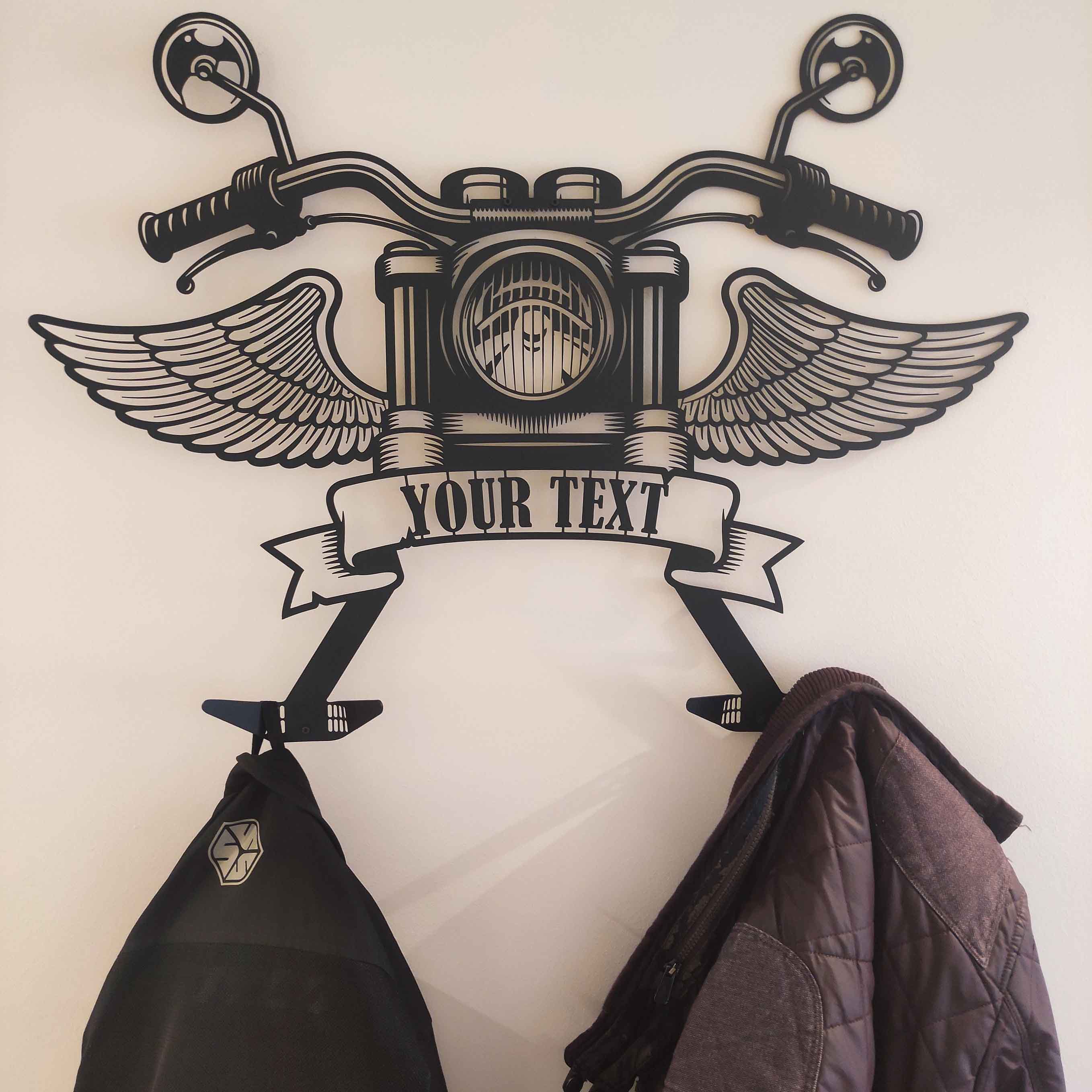 🏍Custom Helmet Holder, Metal Motorcycle Wall Decor