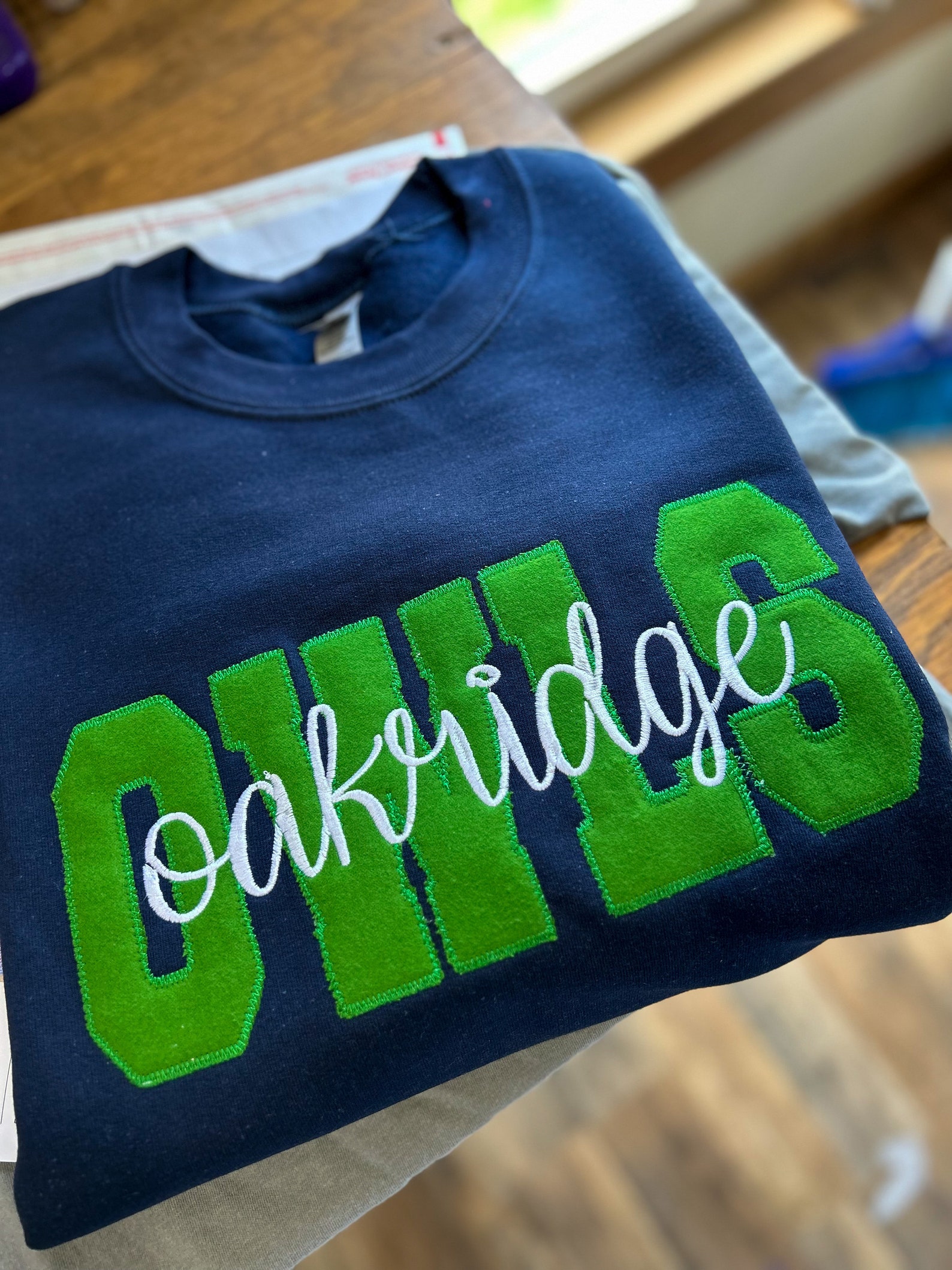 Custom Applique patch sweatshirt