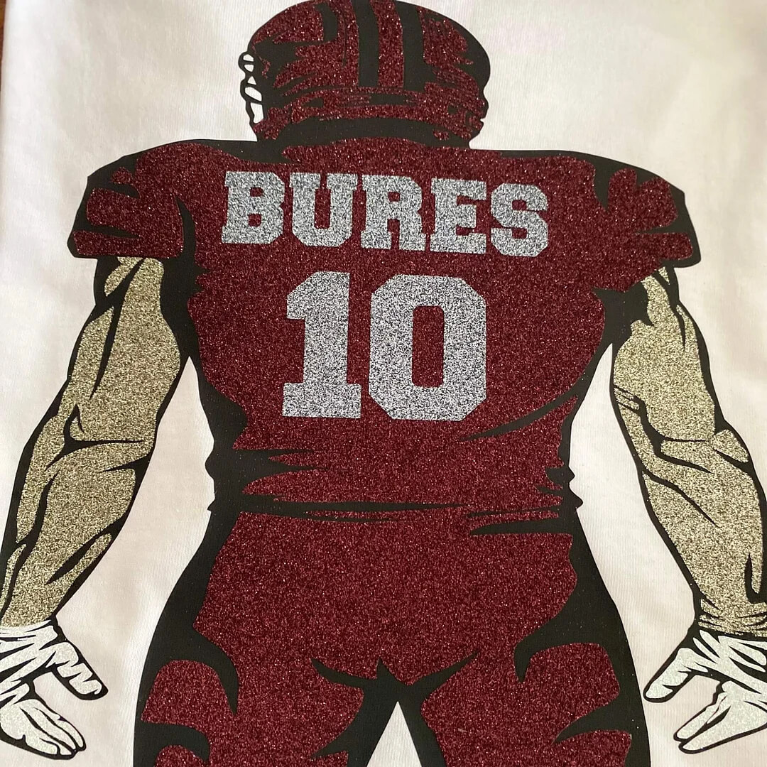 50% OFF馃張Shine On Game Day - Custom Glitter Football Player Crewneck Hoodie Tshirt