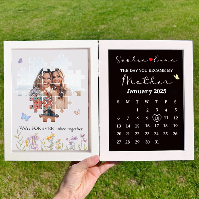 Personalized The Day You Became My Mother Puzzele Photo Frame
