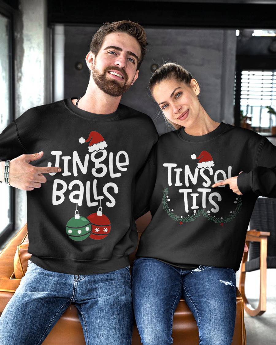 Perfect Couple Shirts: Jingle Balls - Tinsel Tits Matching Couple Shirts Classic T-Shirt