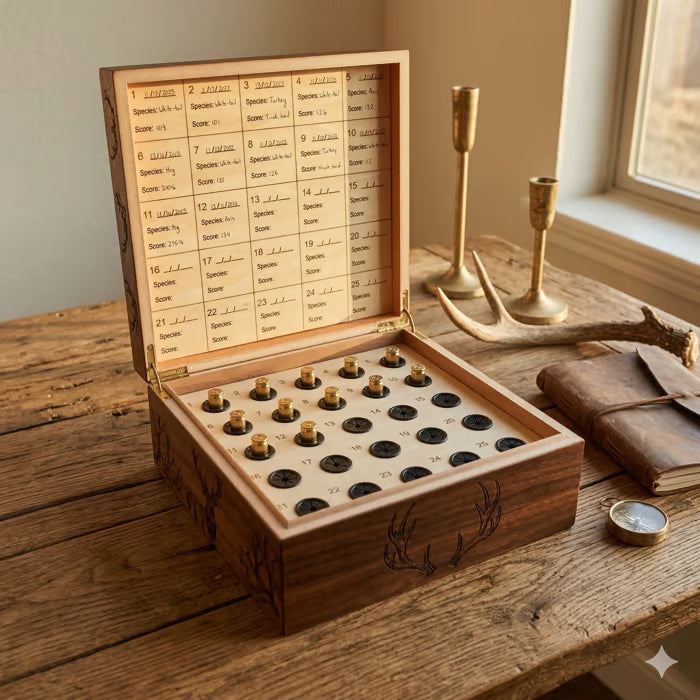 Personalized Handcrafted Solid Wood Hunting Memory Box