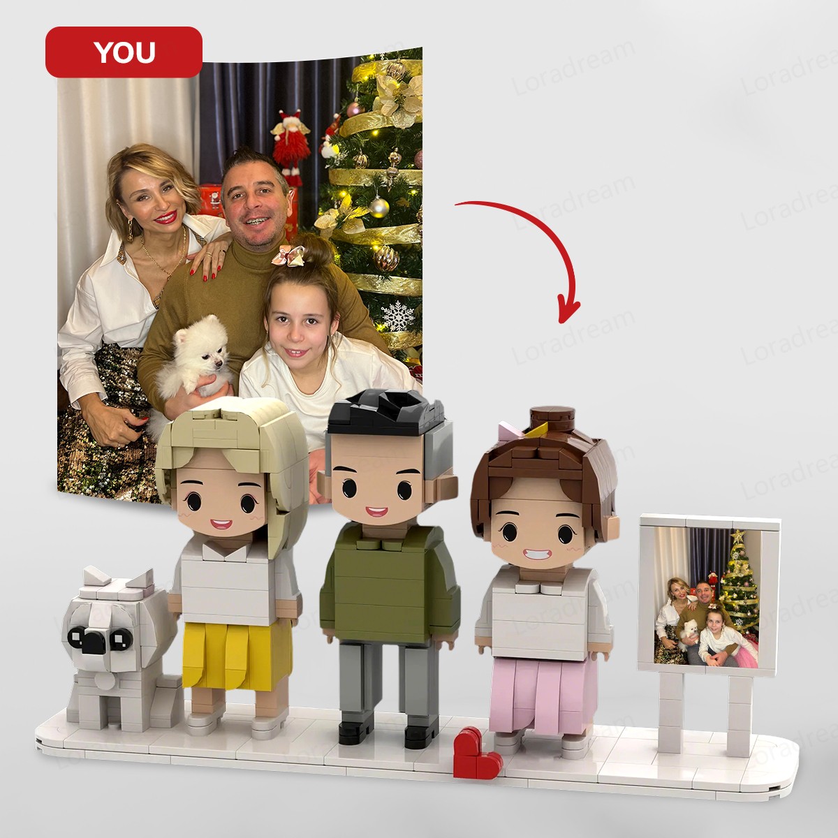 Custom Brick Set From Your Favorite Photo, Personalized Minifigure, Perfect Memory Gift For Valentine's Day, LEGO Sets