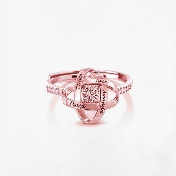 FOR MOTHER - KNOT NAME CUSTOM RING