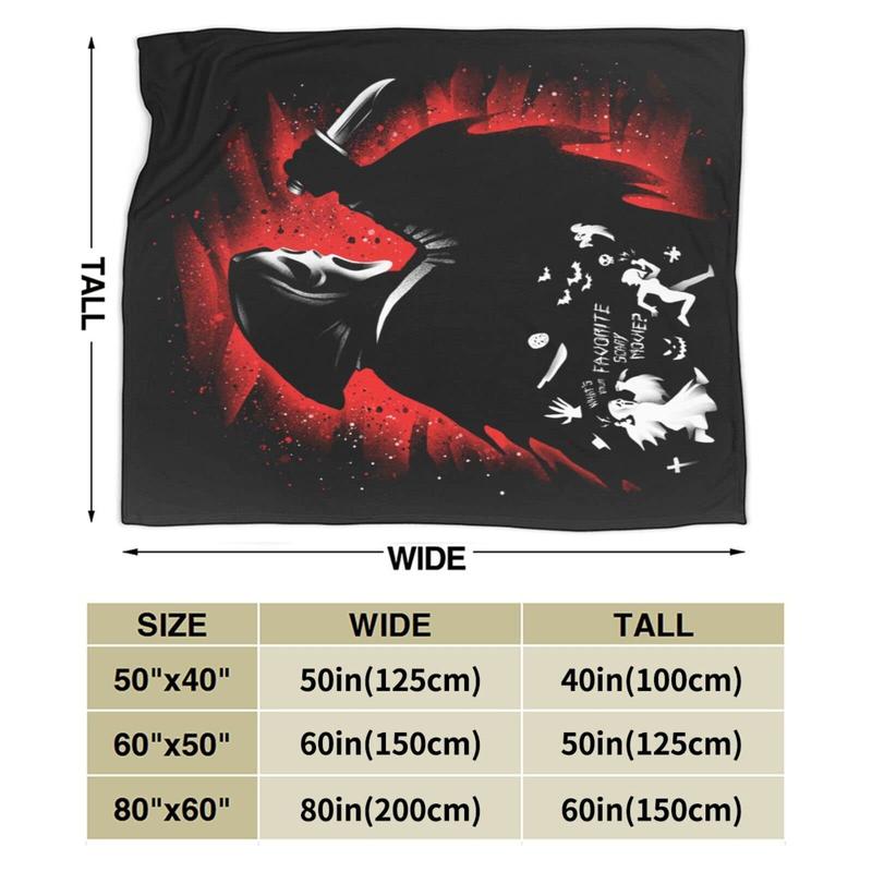 🎃Horror Movie Blanket Flannel Ultra-Soft Plush Throw For Horror Fans