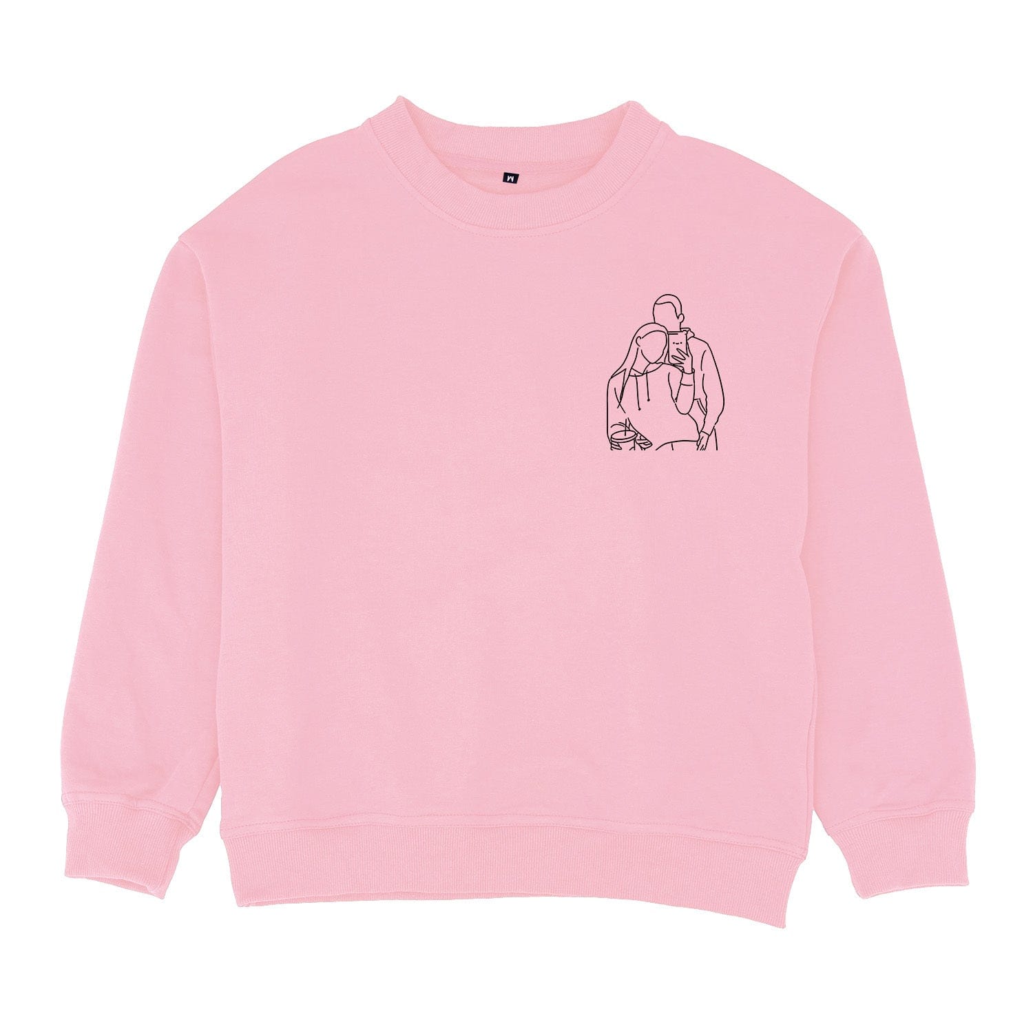 Custom Embroidered Line Drawing Hoodie