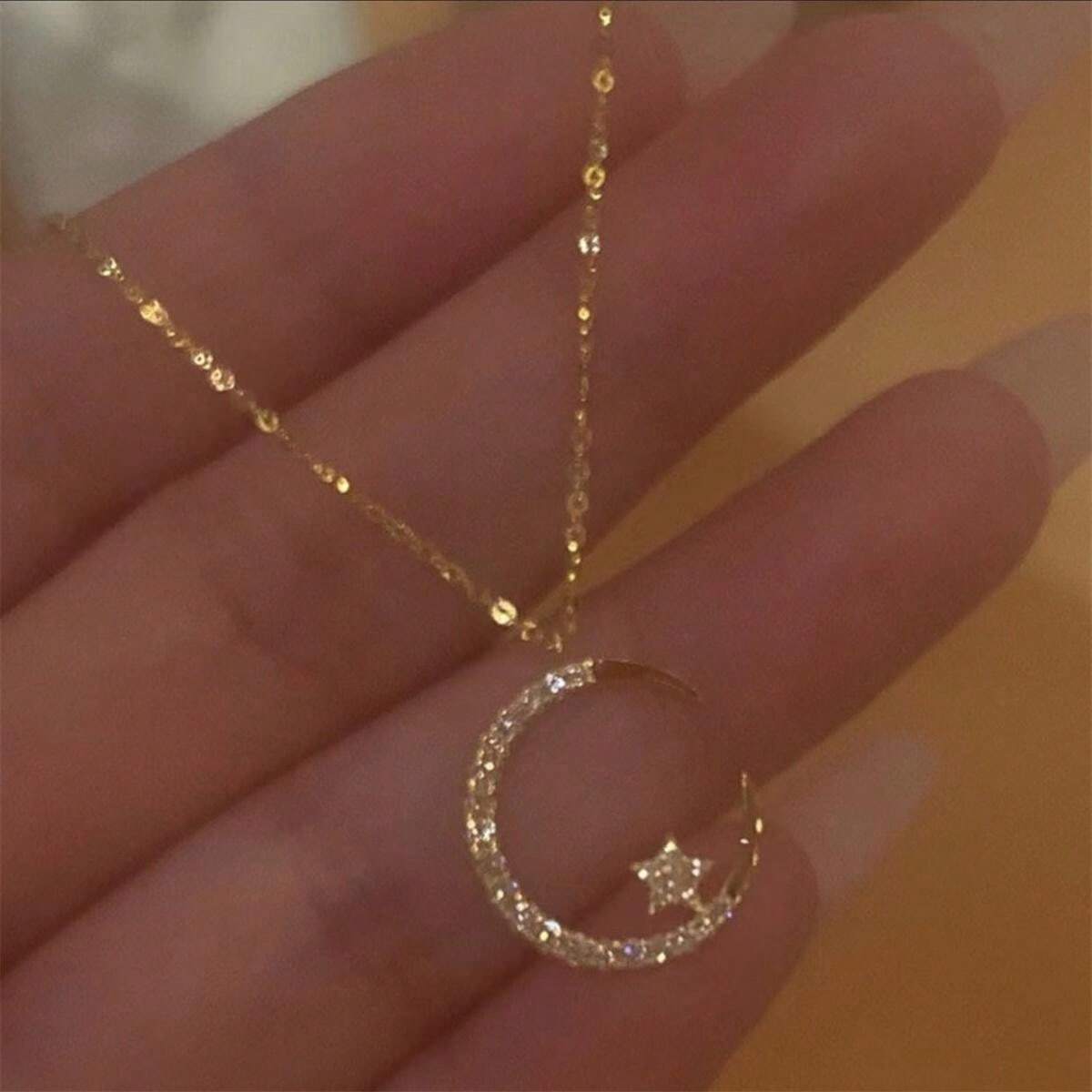 Star and Moon Necklace    