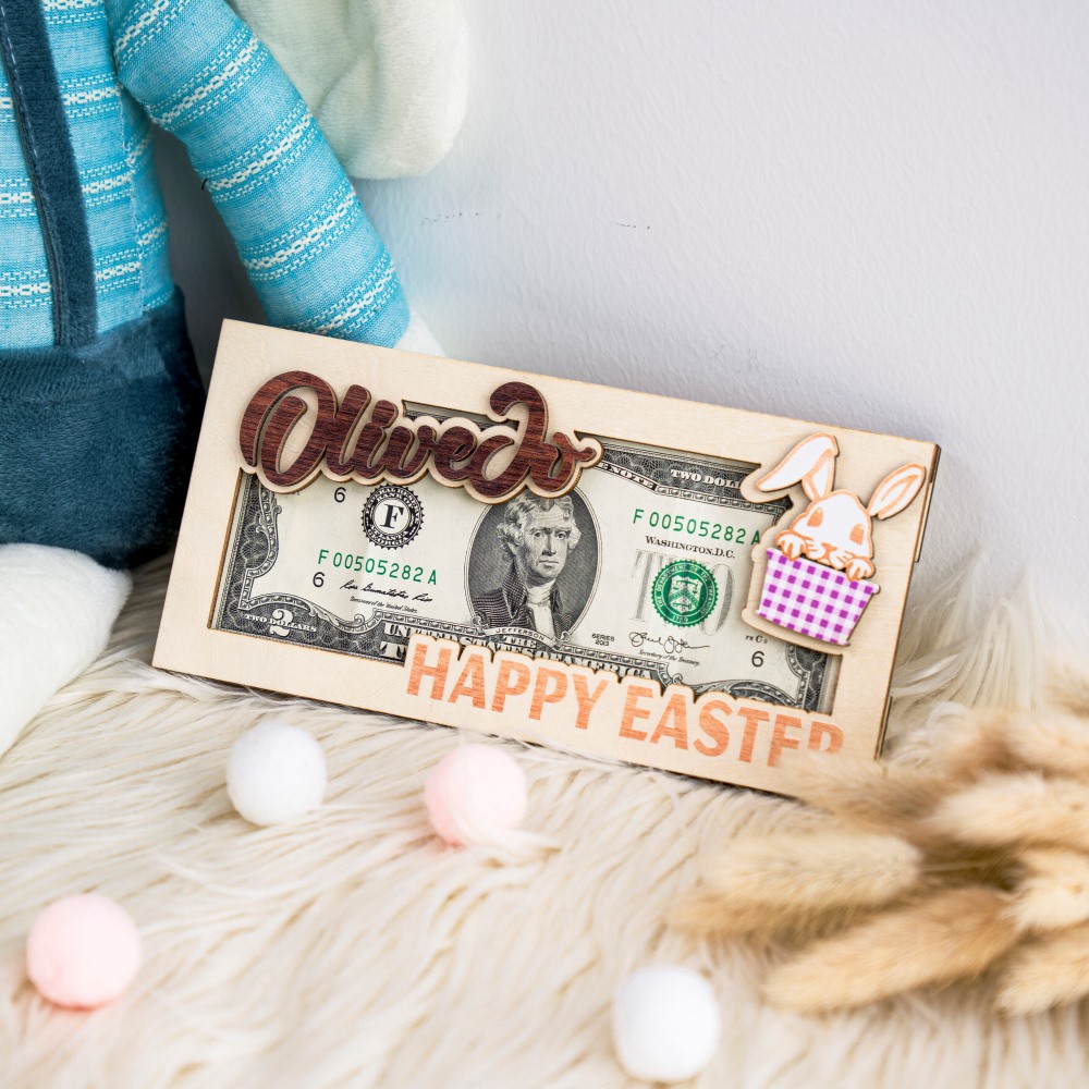 Easter Money Holder, Easter Basket Stuffers, Easter Bunny Money Gift, MH04
