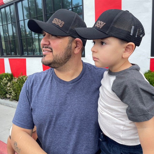 Personalized Leather Patch Kid Hat for Summer