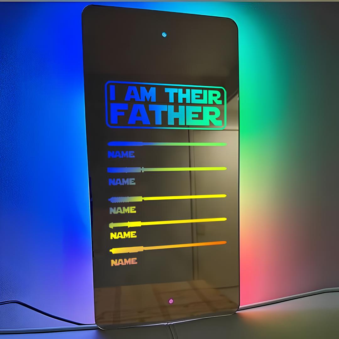 🔥Father's Day Hot Sale🔥I Am Their Father Lightsaber Mirror Lamp