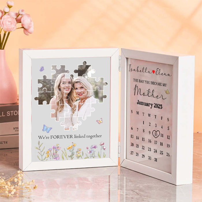 Personalized The Day You Became My Mother Puzzele Photo Frame