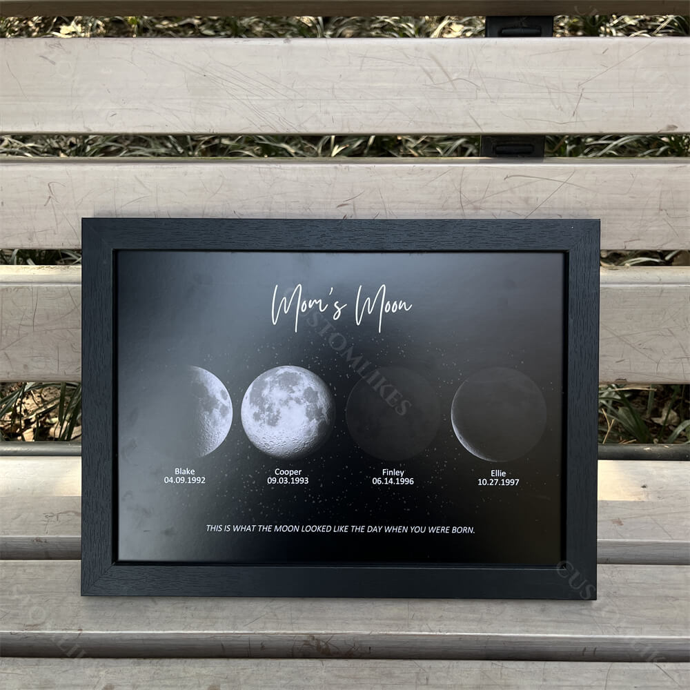 Custom Moon Night Sky Print Family Gift