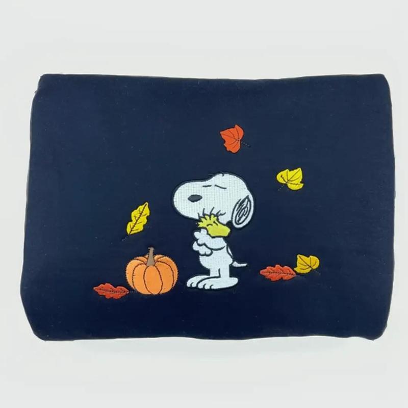 Vintage Embroidered Fall Sweatshirt Inspired Halloween Peanuts Snoopy Pumpkin