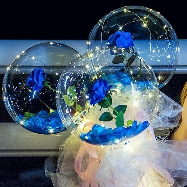 💕2024 Valentine's Day Hot Sale 🎈LED Luminous Balloon Rose Bouquet
