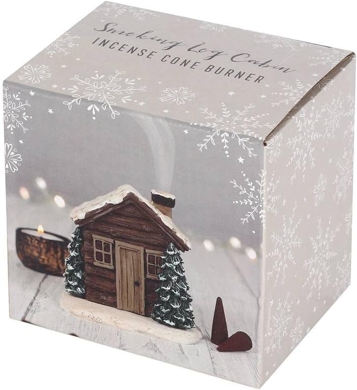 匠HOT SALE 49% OFF私2024 Christmas Log Cabin Incense Cone Burner