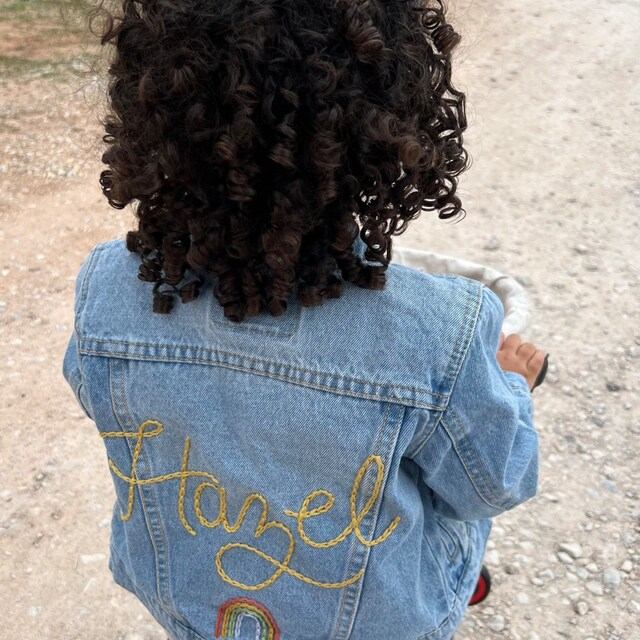 Personalized Hand Embroidery Kids Denim Jacket