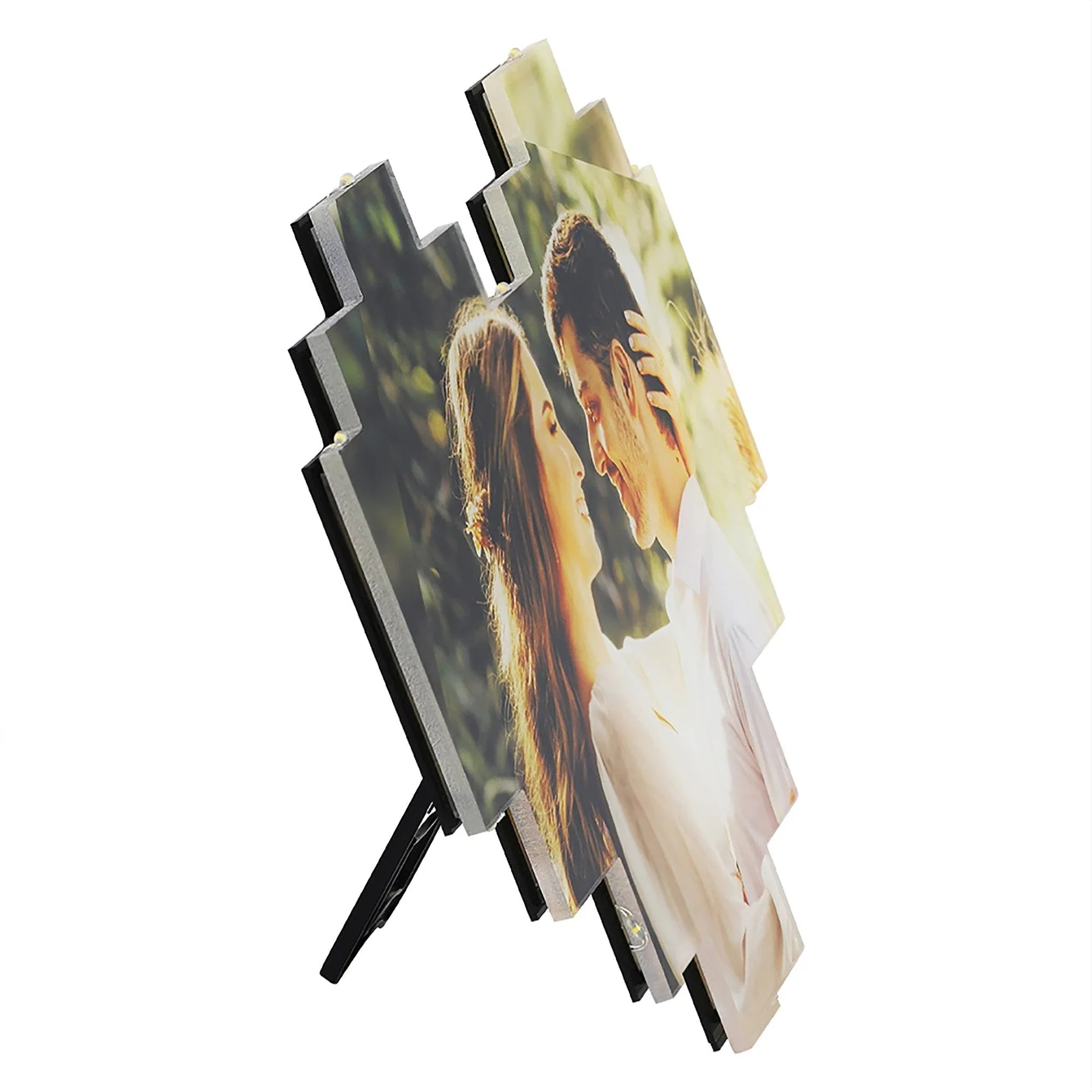 Custom Heart Shape Photo Collage Lamp with Your Photos