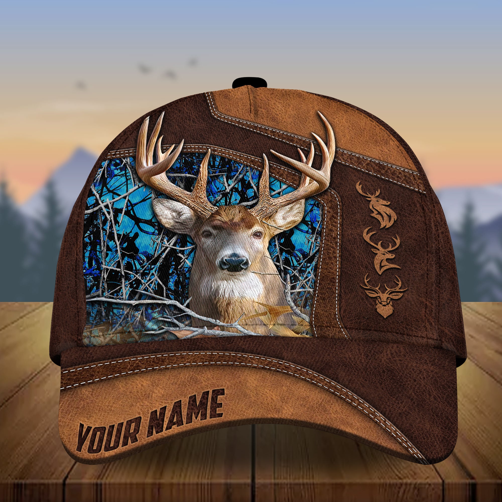 Customized Brown Deer Hunting 3D Classic Hat, Hunting Camouflage Hats