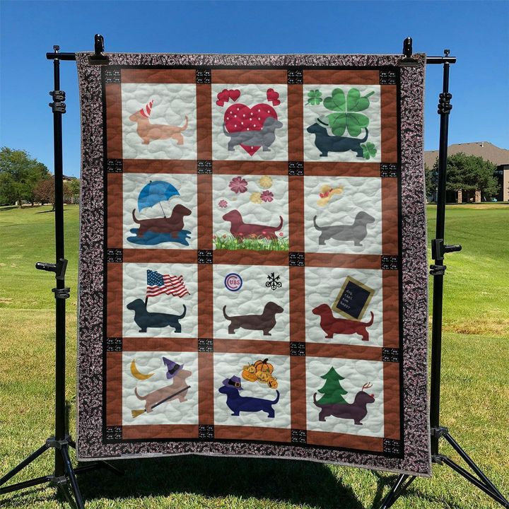 Dog Dachshund Art Quilt