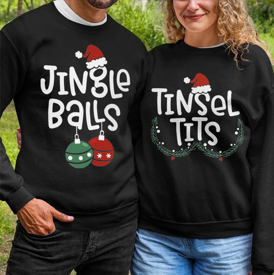 Perfect Couple Shirts: Jingle Balls - Tinsel Tits Matching Couple Shirts Classic T-Shirt