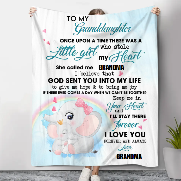 Once Upon A Time Grandma Granddaughter Personalized Blanket