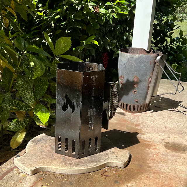 Charcoal Fire Starter - Metal BBQ Smoker