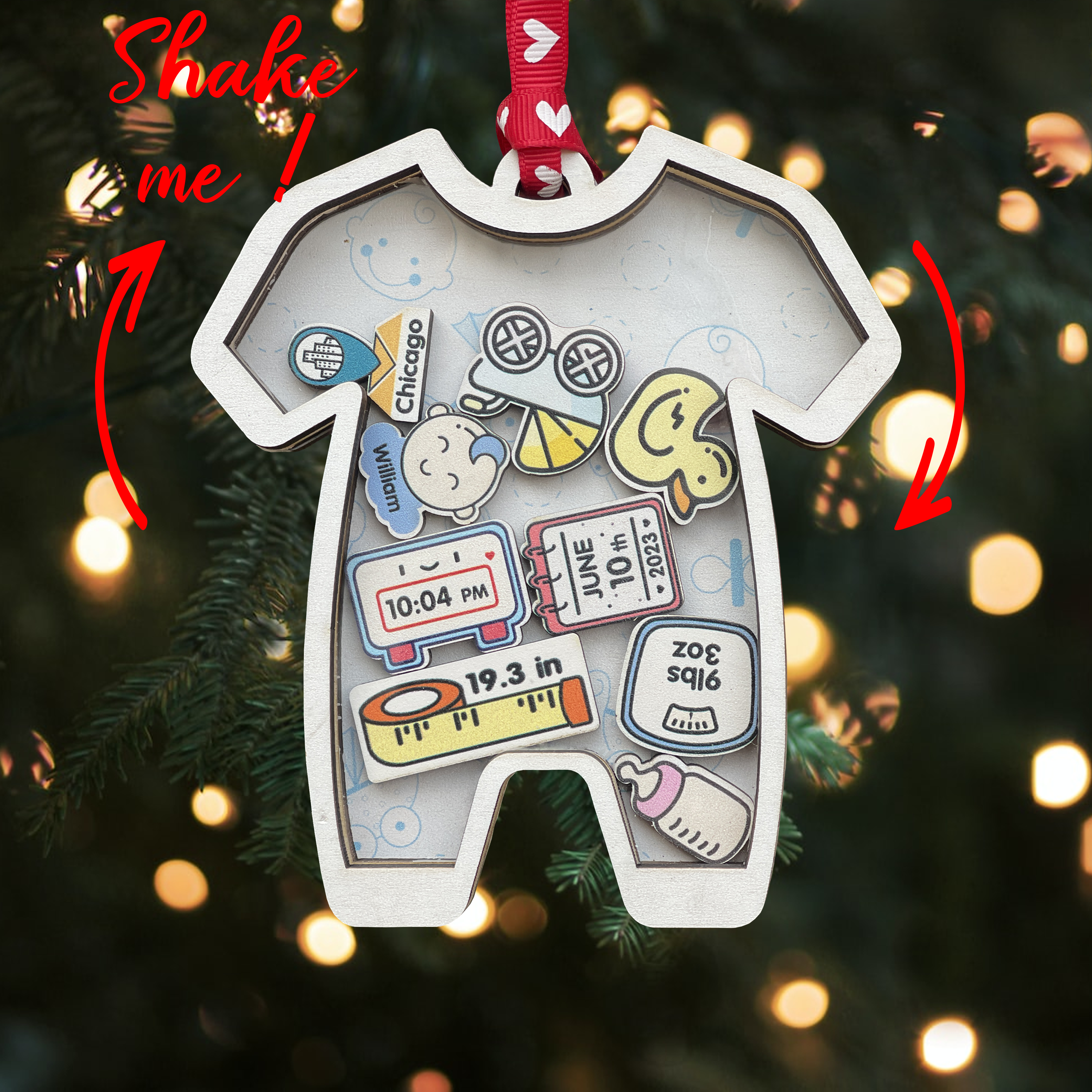 Baby Ornament Announcement 