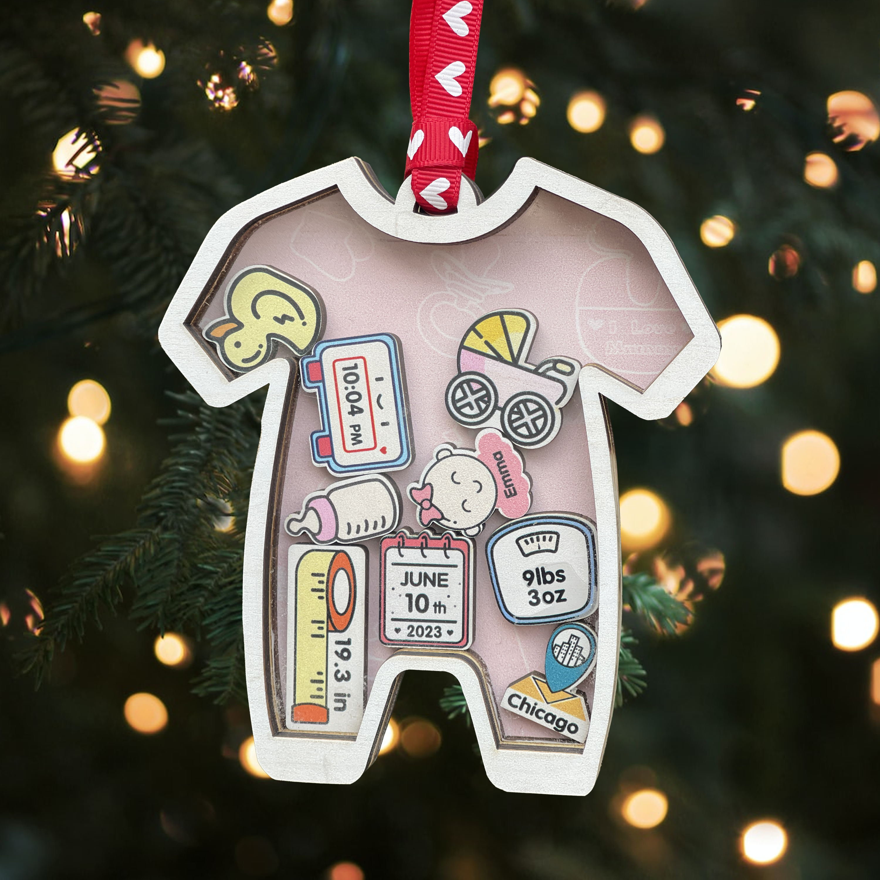 Baby Ornament Announcement 
