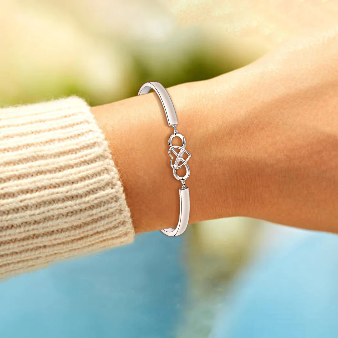 FOR DAUGHTER-IN-LAW - YOU ARE ALSO MY DAUGHTER-IN-HEART INFINITY HEART BRACELET