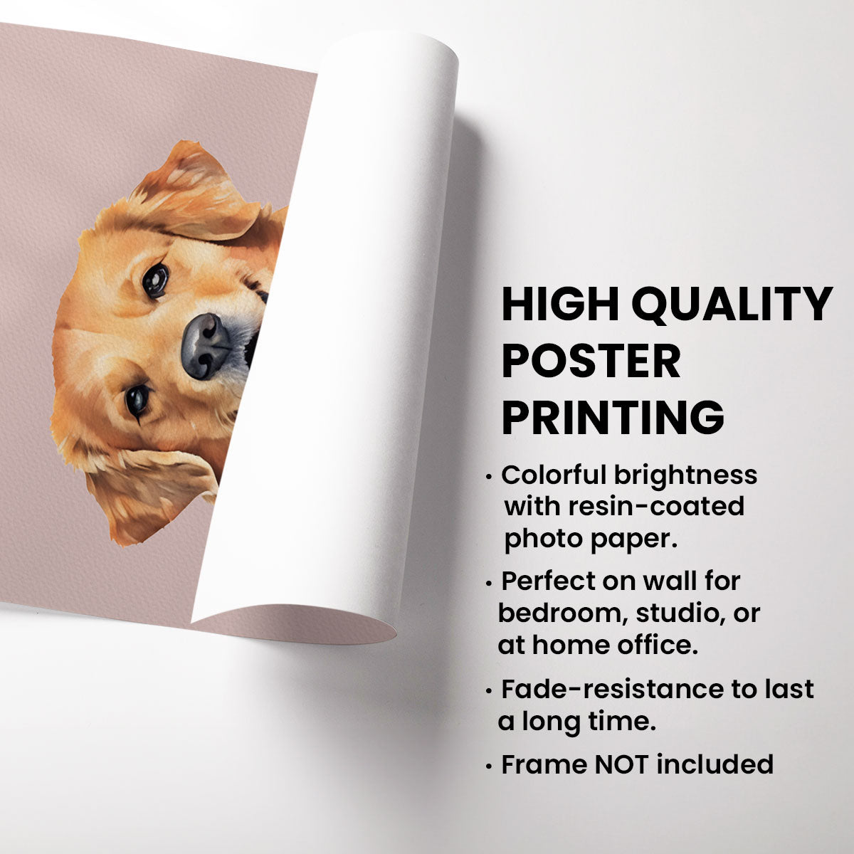 Personalized Watercolor Pet Portrait Poster From Photo, Gift For Pet Owners, New Pet Gift, Pet Memorial Gift