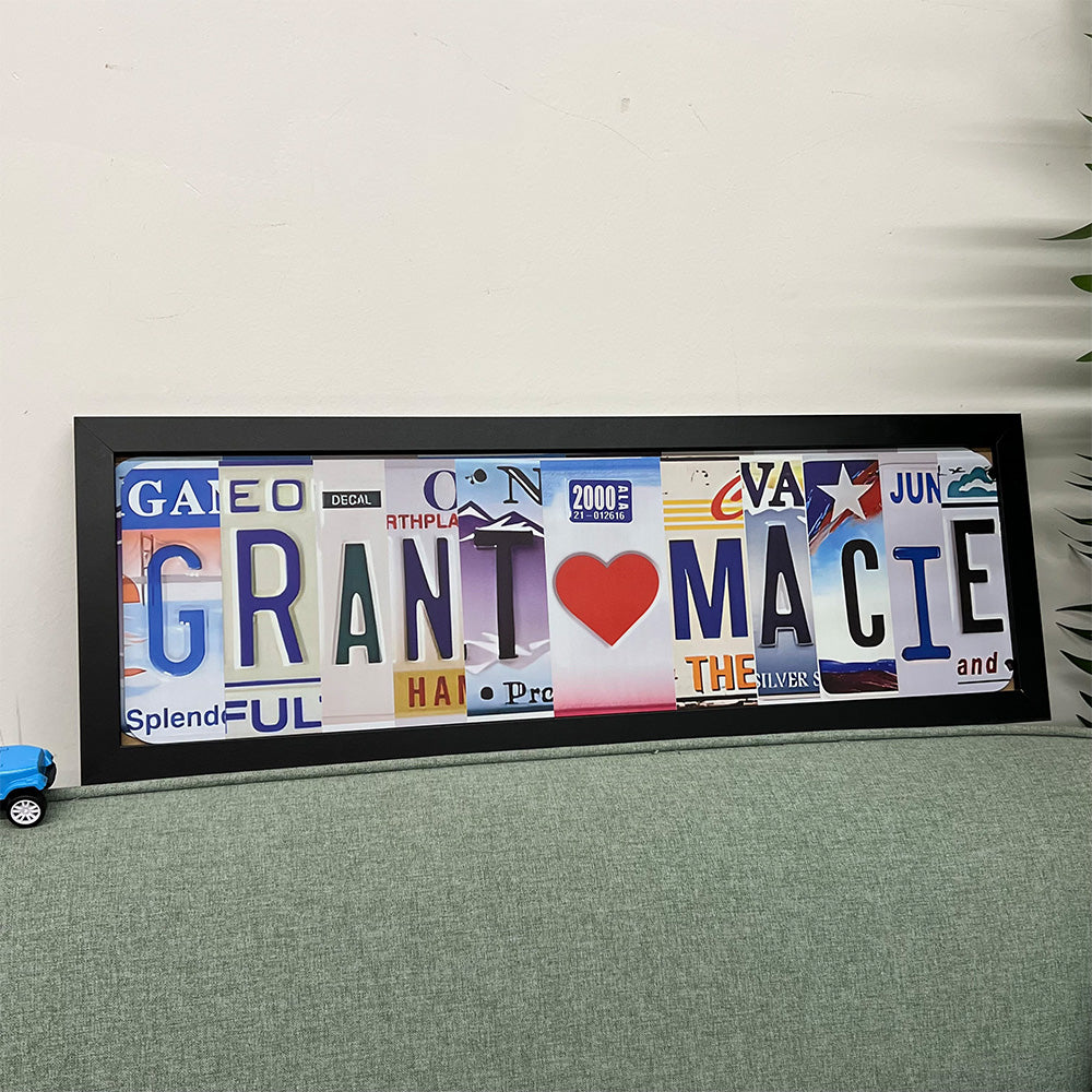 50%OFF❤️Personalized Handmade License Plate Metal Sign For Couples