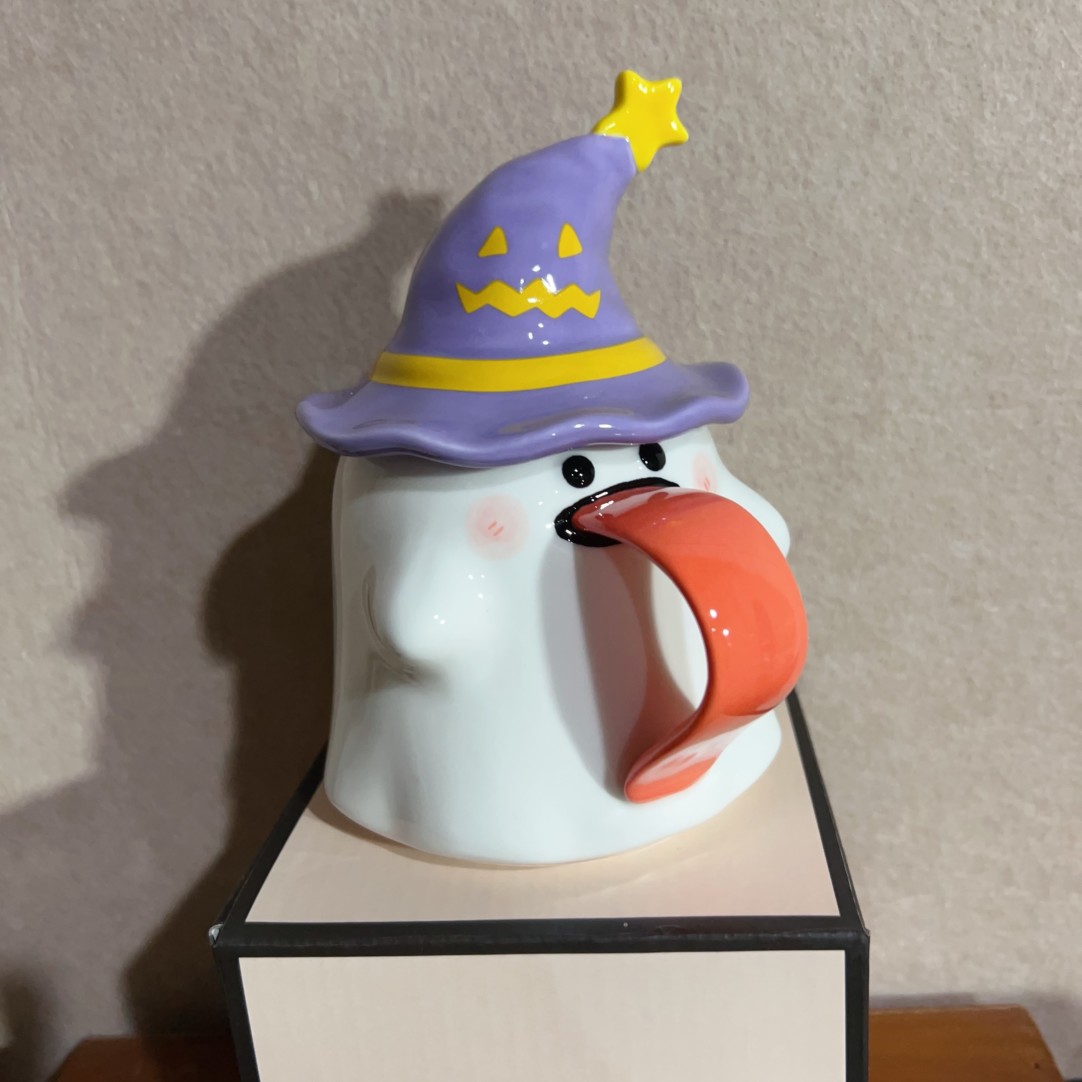 Halloween Cute Ghost Mug with Lid