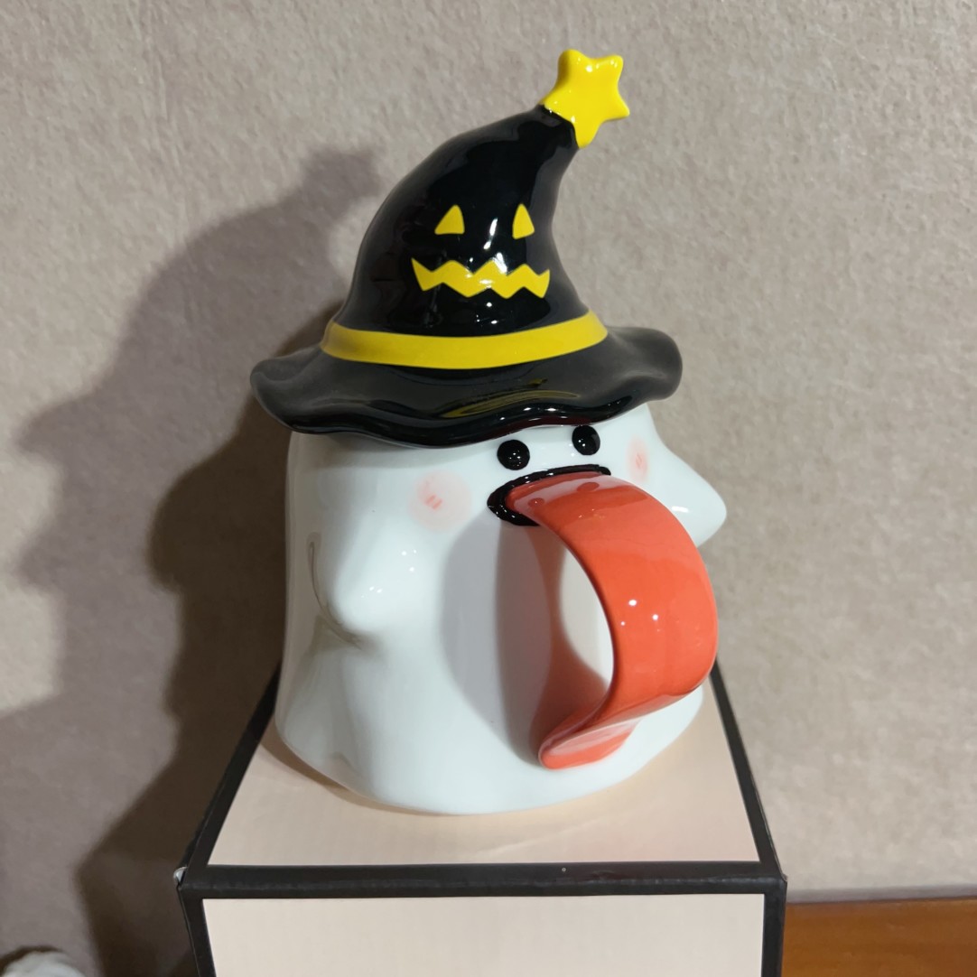Halloween Cute Ghost Mug with Lid
