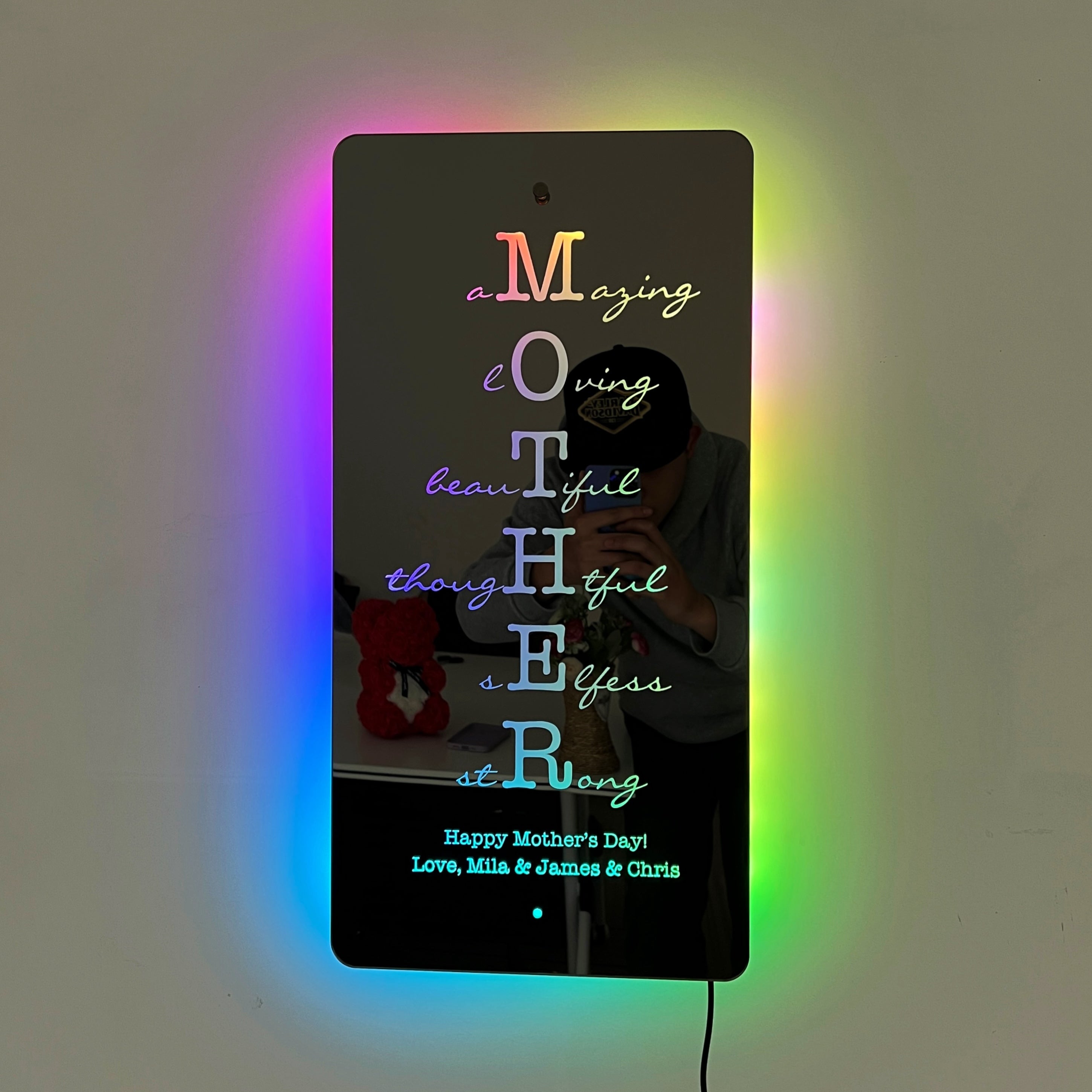 50% OFF❤️Custom Mother/Grandma Mirror: Personalized Engraved Gift for Mother's Day/Birthday