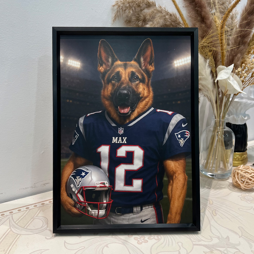 🏈Custom Pet Portrait Wall Art American Football Team NFL NCAA