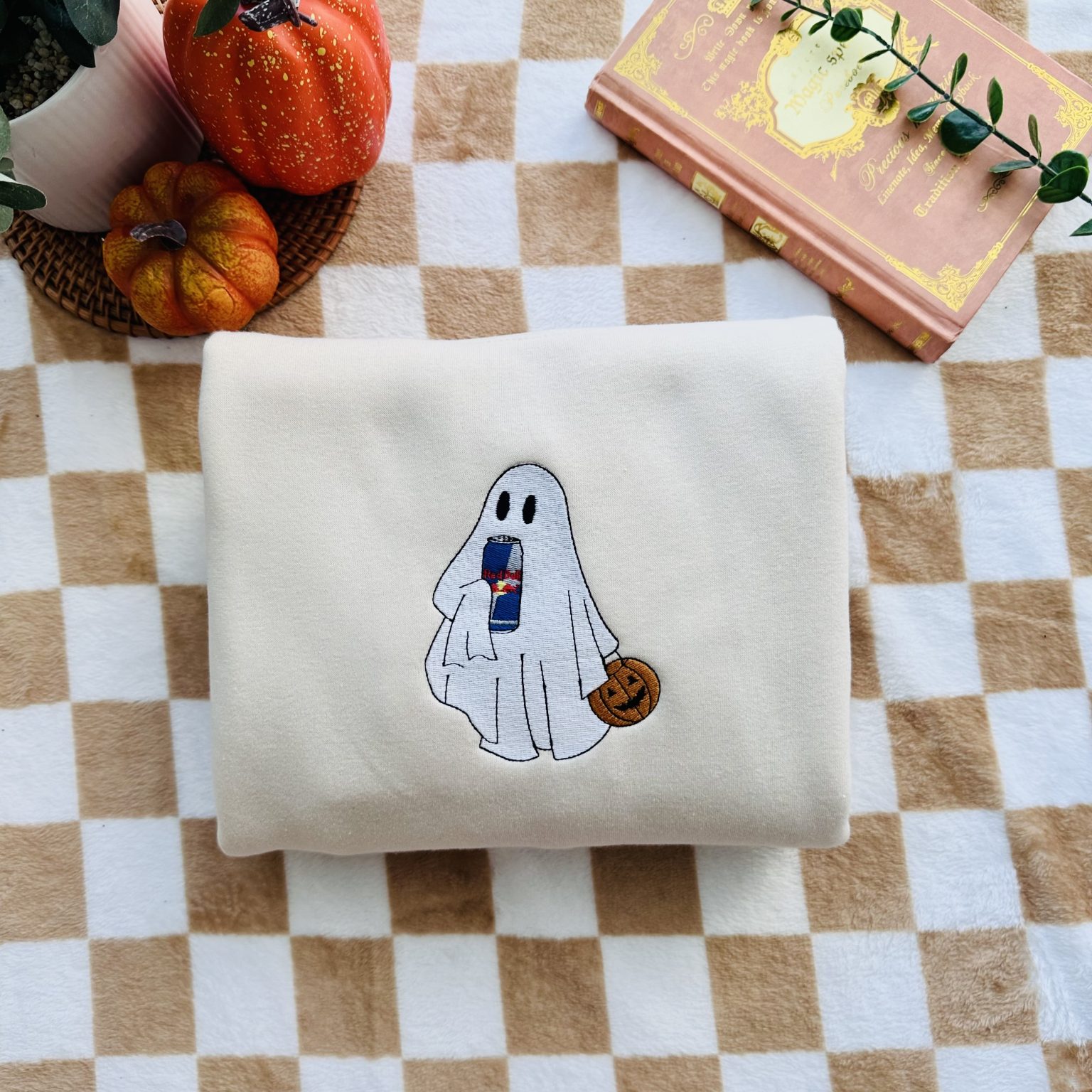 遜Ghost Drinking Embroidered Sweatshirt遜