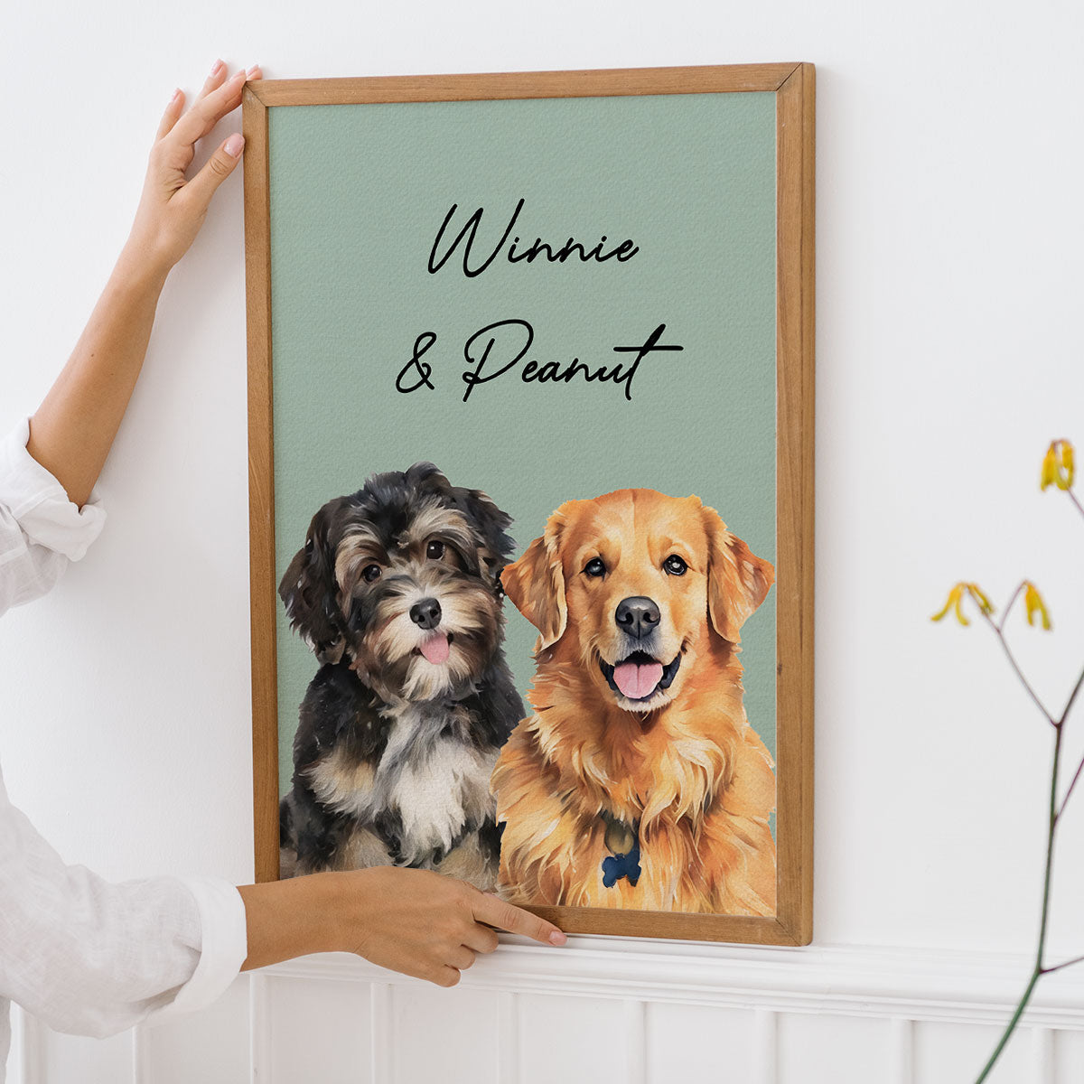 Personalized Watercolor Pet Portrait Poster From Photo, Gift For Pet Owners, New Pet Gift, Pet Memorial Gift