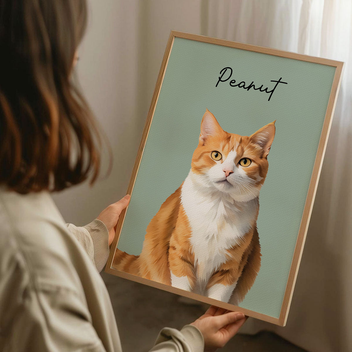 Personalized Watercolor Pet Portrait Poster From Photo, Gift For Pet Owners, New Pet Gift, Pet Memorial Gift