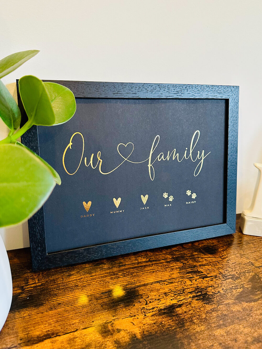 Custom Family Name Foil Print