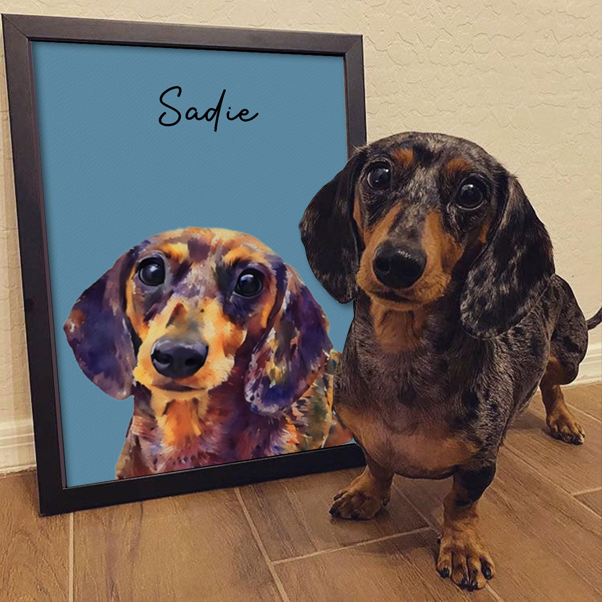 Personalized Watercolor Pet Portrait Poster From Photo, Gift For Pet Owners, New Pet Gift, Pet Memorial Gift