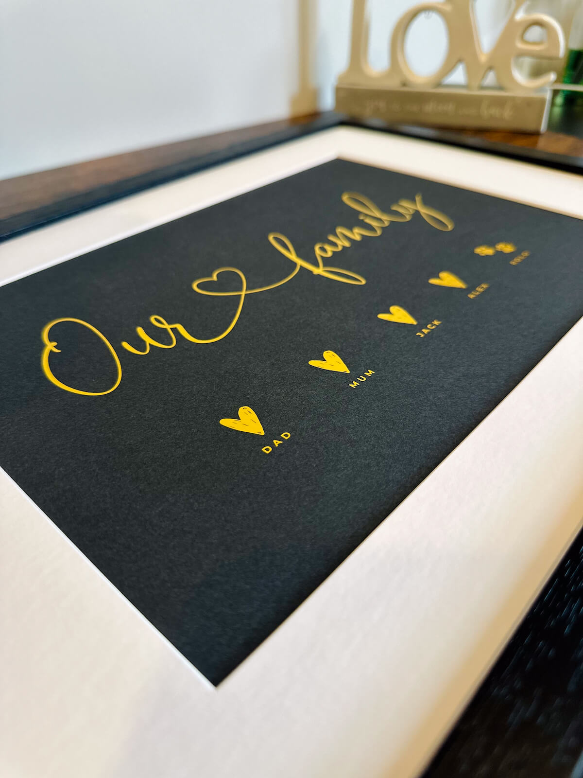 Custom Family Name Foil Print