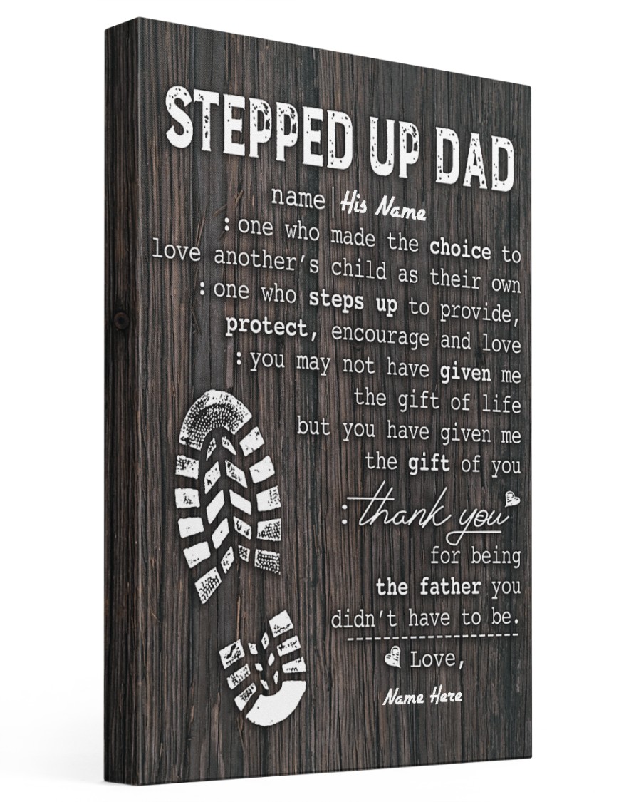 PERSONALIZED CANVAS: Perfect Father's Day Gift For Stepped Up Dad Gallery Wrapped Canvas Prints