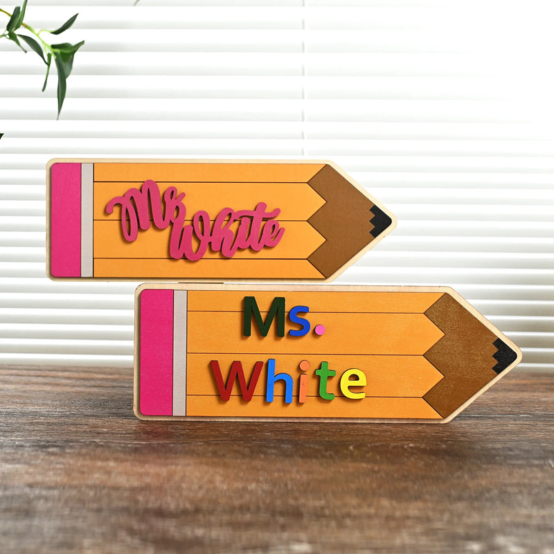 Personalized Pencil Holder, Custom Desk Organizer For Teacher's Gift