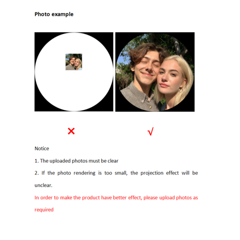 Personalized Photo Black Beaded Projection Bracelet with Cross