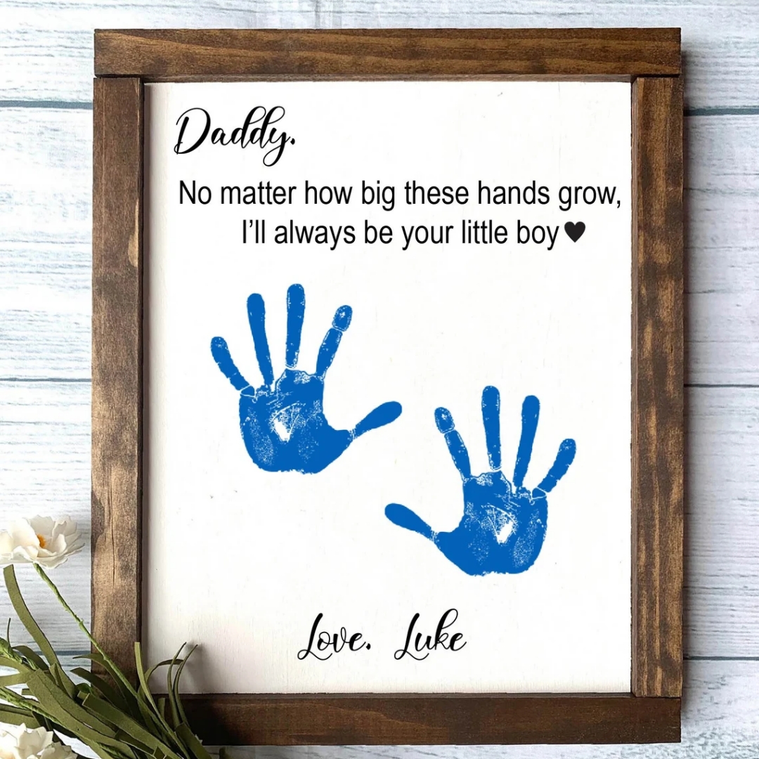 Personalised Father's Day Handprint Sign