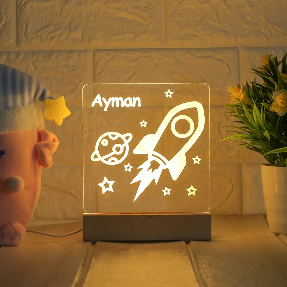 Personalized Nursery Decor Night Lights