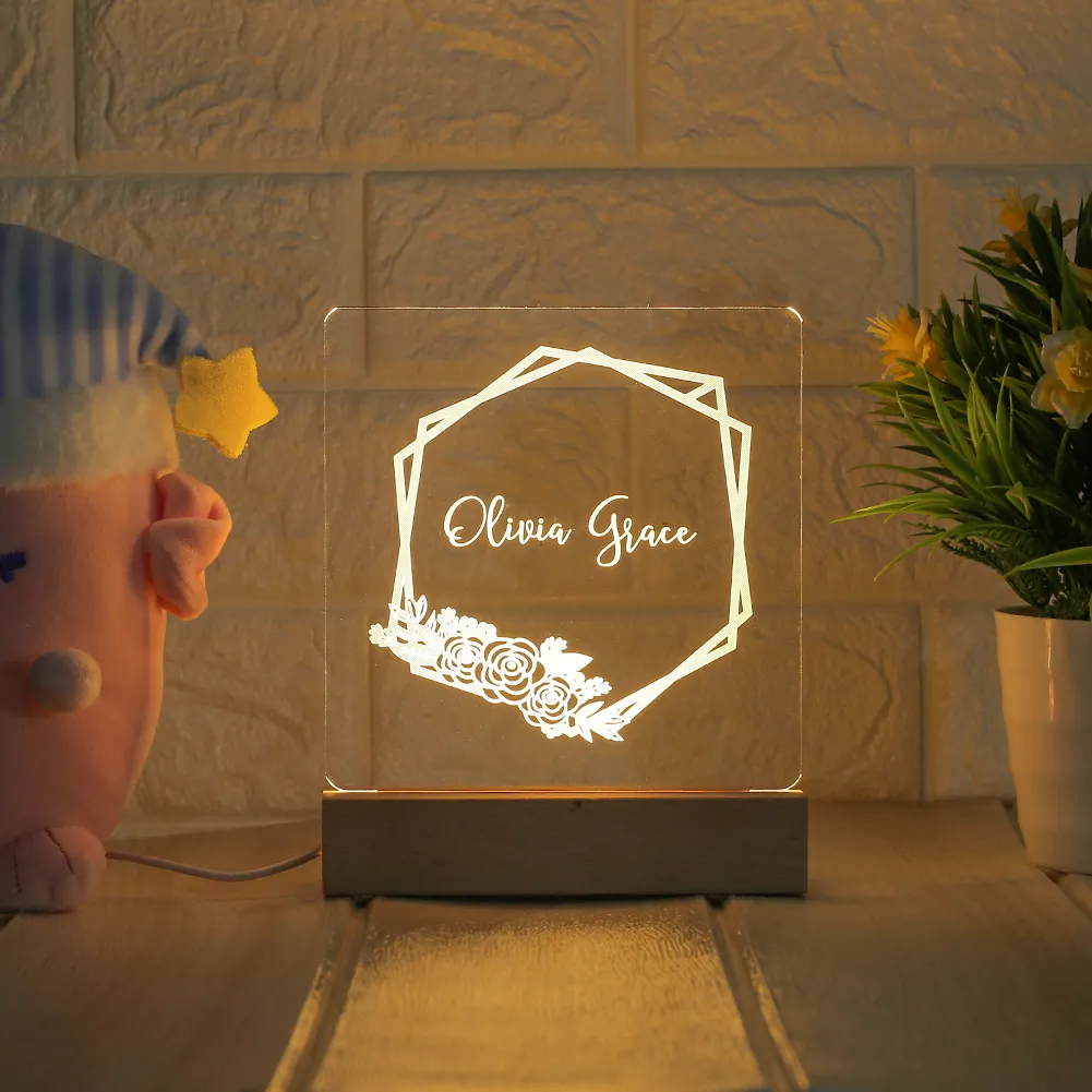 Personalized Nursery Decor Night Lights