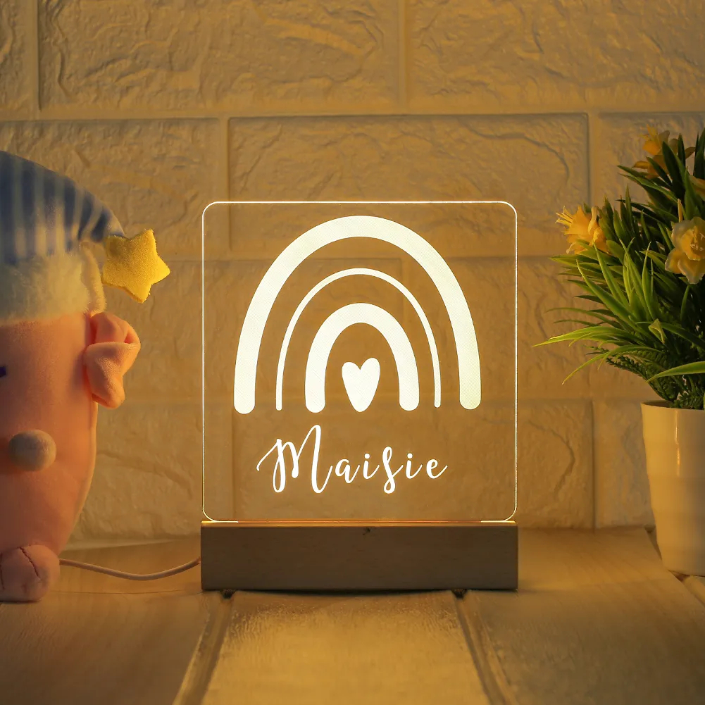 Personalized Nursery Decor Night Lights