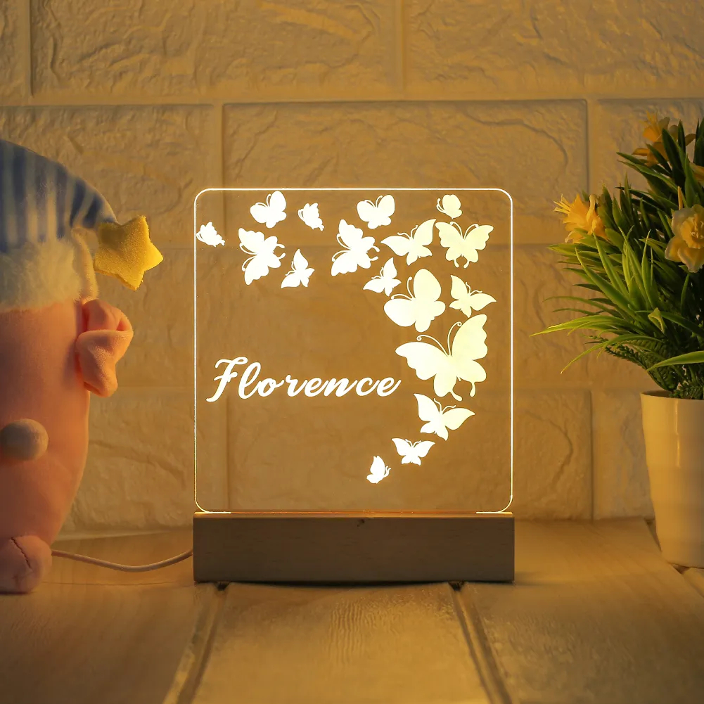 Personalized Nursery Decor Night Lights