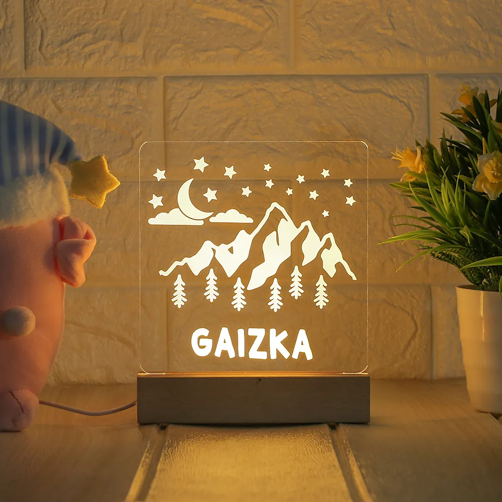 Personalized Nursery Decor Night Lights